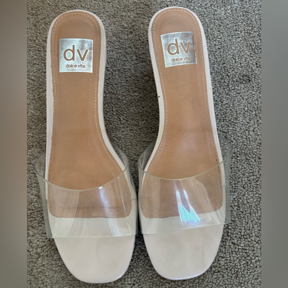 Dolce Vita Women's Clear Strap Heels - Cream